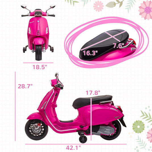 Licensed Pink Electric Kids Motorcycle with Music and FM Radio