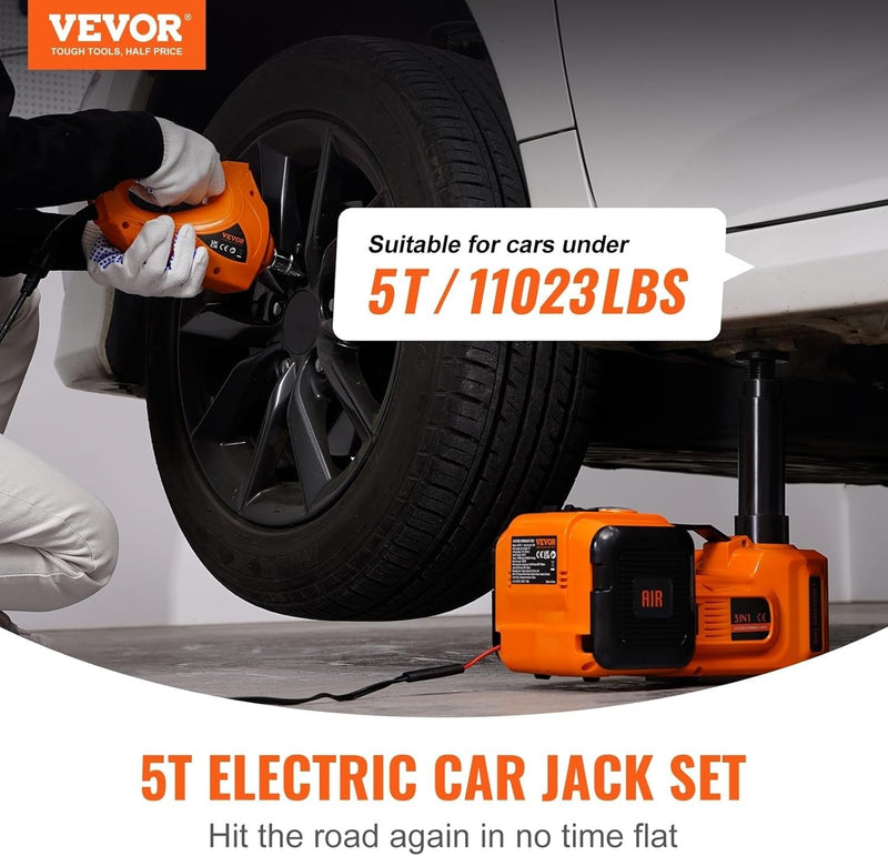 Load image into Gallery viewer, Electric Hydraulic Car Jack 5 Ton Capacity with Electric Impact Lift
