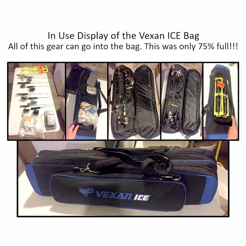 Load image into Gallery viewer, 36.5&quot; Ice Fishing Combo Rod Tackle Bag
