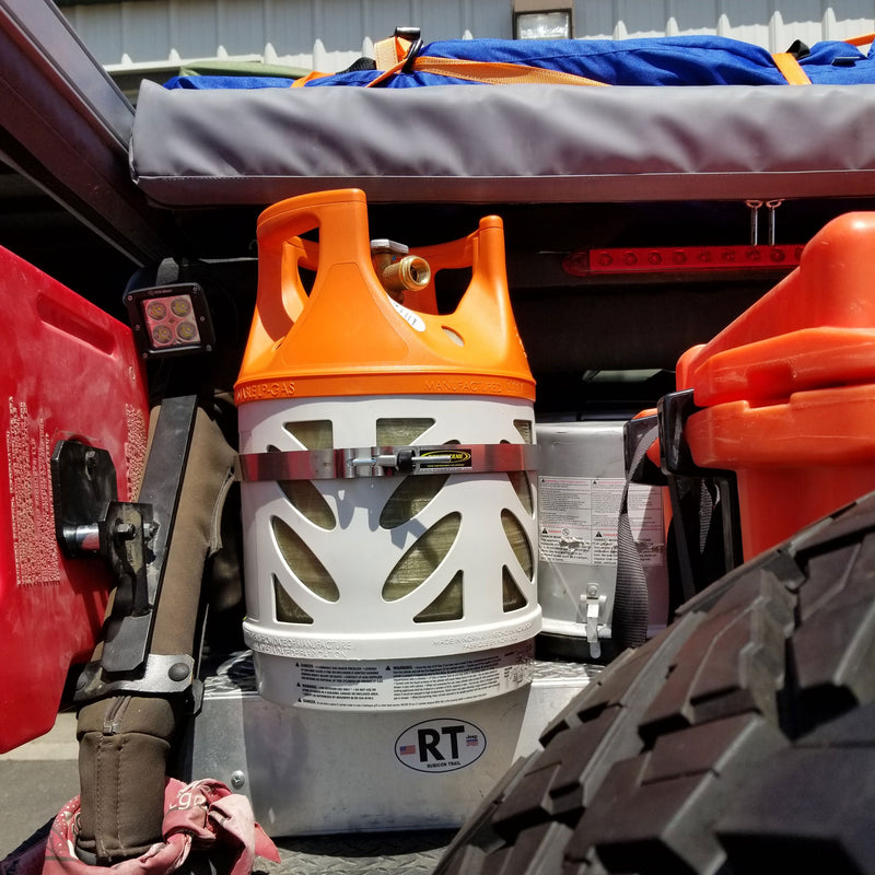 Load image into Gallery viewer, Foraker MARINE Bracket for 17 lb and 22 lb Viking Composite Propane Tank
