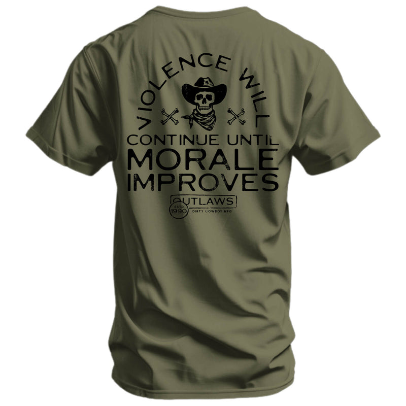 Load image into Gallery viewer, Violence Will Continue Until Morale Improves Men&#39;s T-Shirt
