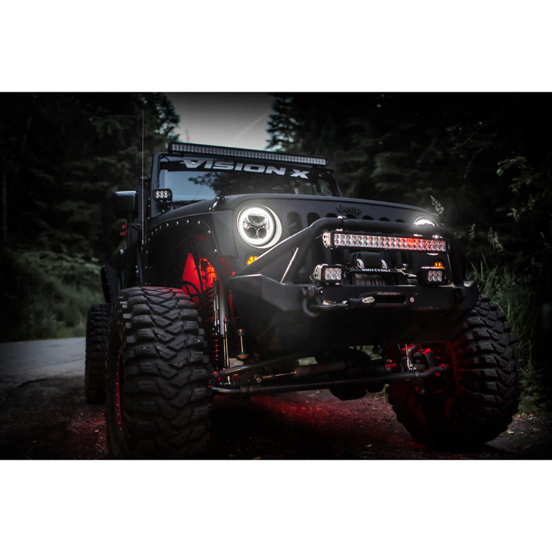 Load image into Gallery viewer, Single 7" Round VX Headlight (with Low-High-Halo)
