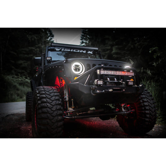 Single 7" Round VX Headlight (with Low-High-Halo)