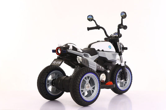 12V Kids Ride-On Motorcycle with 3 Wheels, LED Lights, and Audio Features