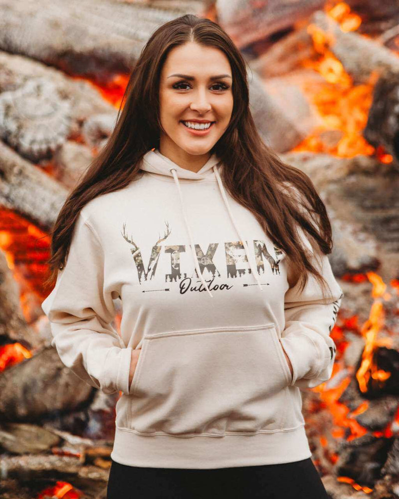 Load image into Gallery viewer, Vixen Huntress Pullover Hoodie - Natural
