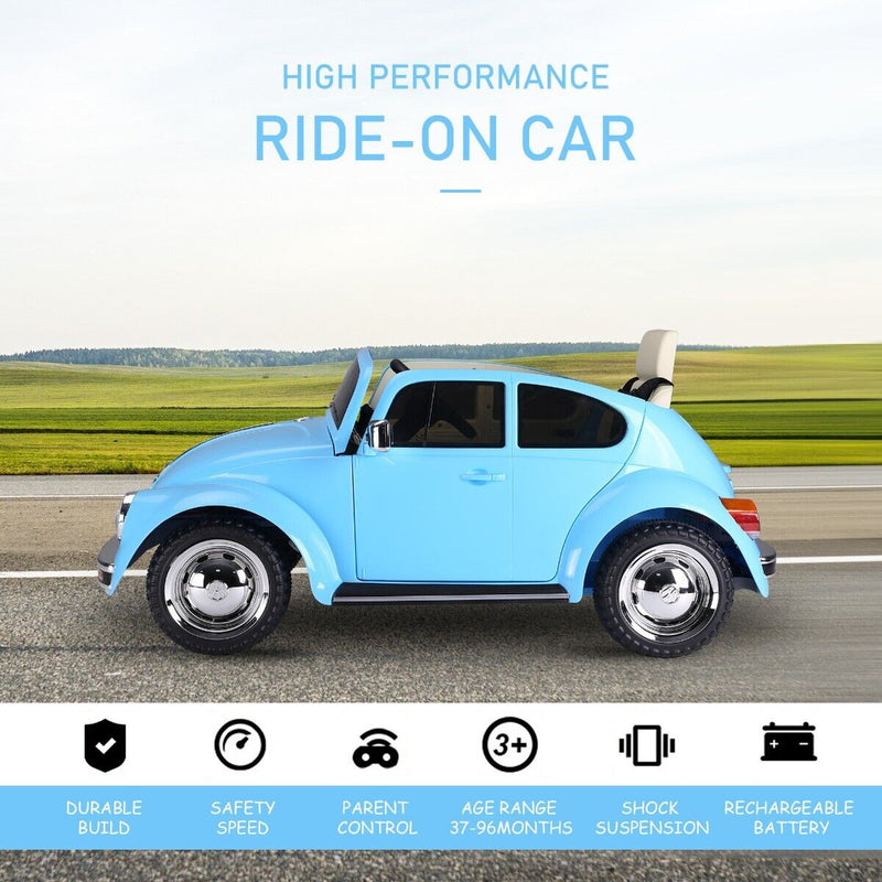 Load image into Gallery viewer, Volkswagen Beetle Kids Ride On Car with Extra Wide Tires - Perfect for Outdoor Play!
