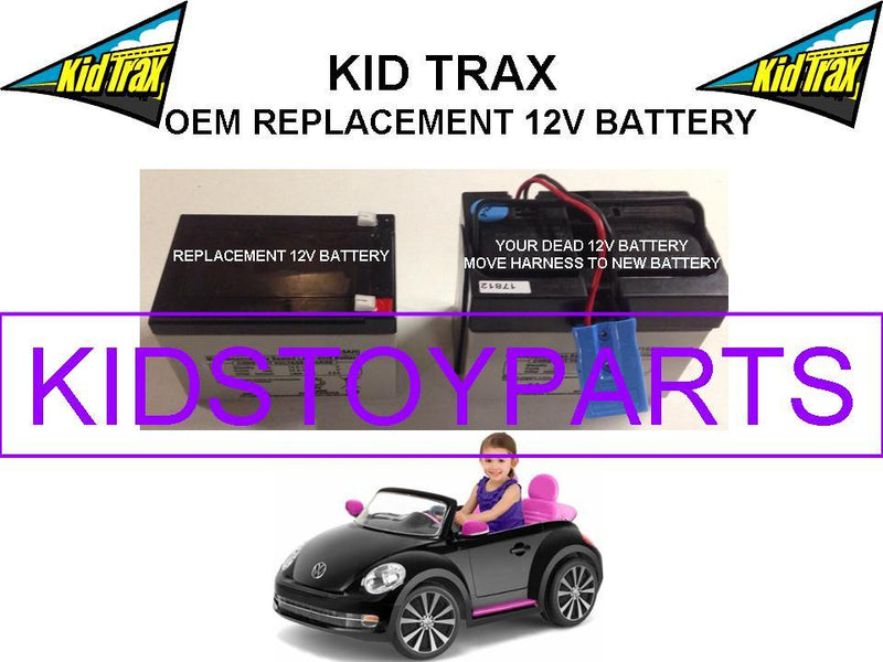 Load image into Gallery viewer, 12 Volt Lead Acid Replacement Battery for VW Beetle Kid Trax Vehicle
