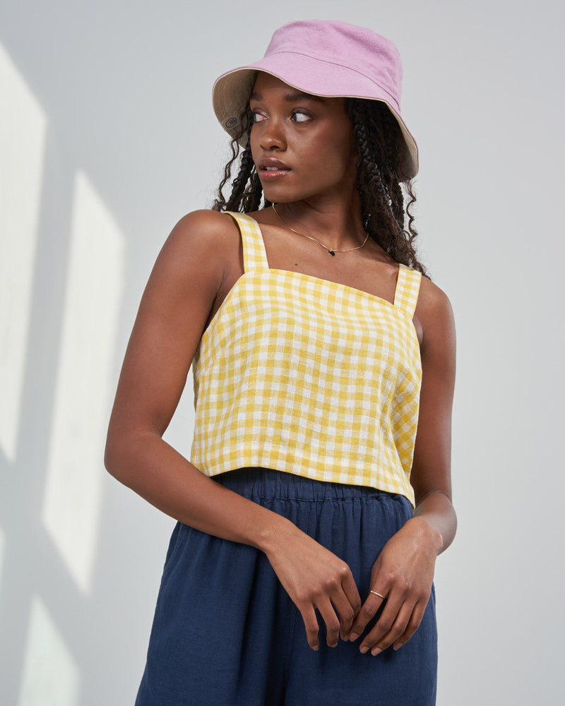 Load image into Gallery viewer, Linen Cropped Tank

