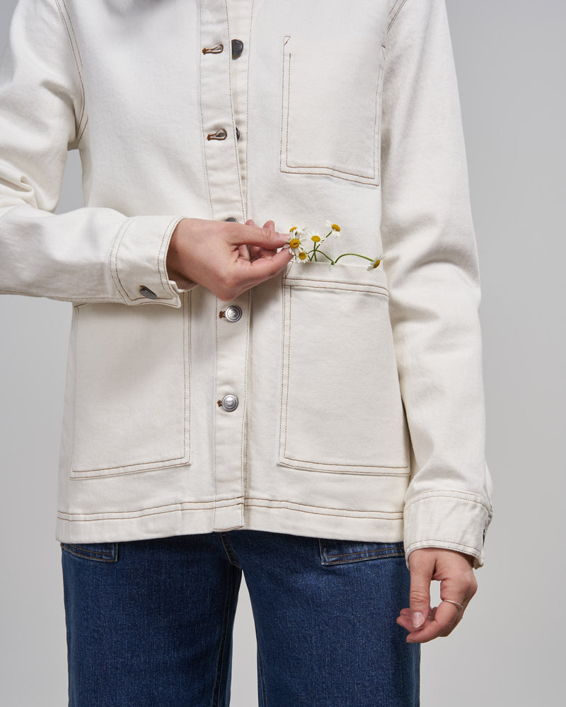 Load image into Gallery viewer, Organic Denim Painter's Jacket

