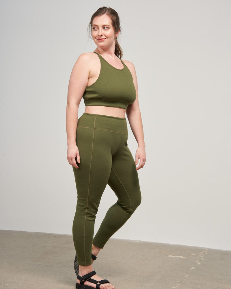 Load image into Gallery viewer, EcoKnit™ Ribbed High-Neck Sports Bra
