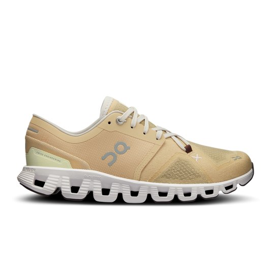 Women's On Cloud X 3, Savannah/Frost, 7 B Medium - Skoutley Outdoors LLC
