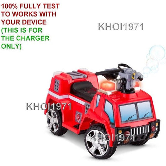 AC Wall Charger Adapter for KT1233WM Kids Trax Fire Rescue Quad Ride-On Bubble Gun