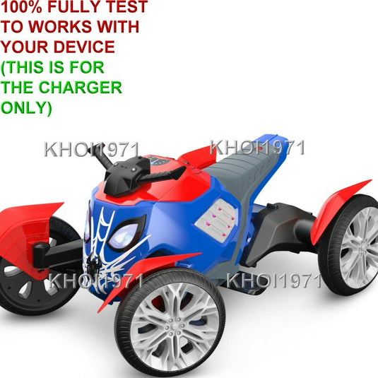 AC Wall Charger Adapter for KT1506 Kidtrax Marvel Spiderman Spiderbike Ride-On Toy