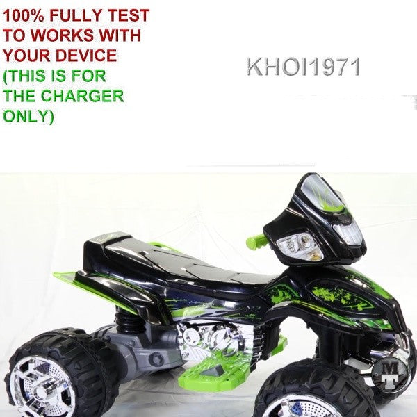 Load image into Gallery viewer, 12V Wall Charger AC Adapter for Black and Green Trim Monster Trax ATV Quad Ride-On Toy
