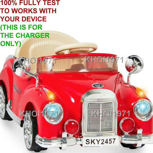 Classic Red 8V AC Wall Charger Adapter for Ride-On Cars SKY2457