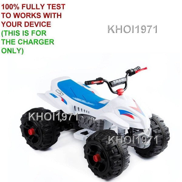 Load image into Gallery viewer, 12 Volt AC Wall Charger Adapter for Monster Trax Quad Bike with White, Blue, and Red Trim Options
