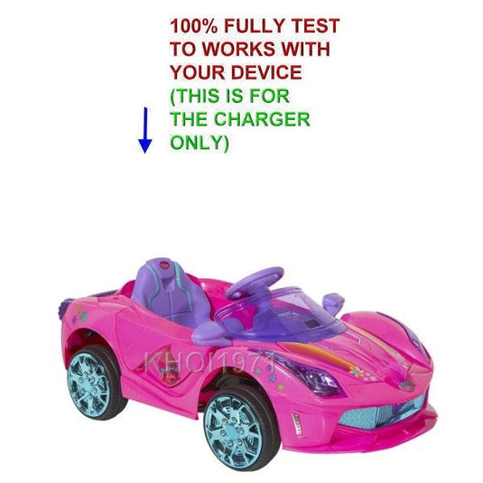 AC Charger Adapter for 6V Ride-On Toy Car Compatible with Super Coupe Models