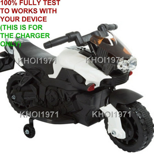 AC Wall Charger Adapter for Little Rider Motorcycle Ride-On with Training Wheels