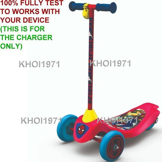 AC Charger Adapter for 6V Spiderman Pulse Performance Scooter Model 169884