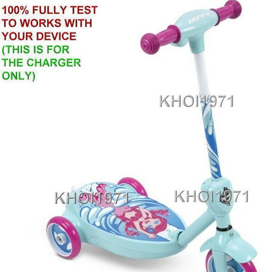 AC Wall Charger Adapter for 18037P 2-in-1 Bubble Scooter Mermaid Ride-On