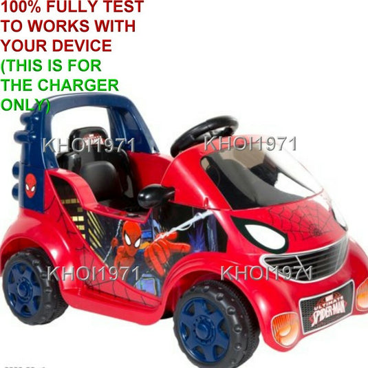 AC Adapter Charger for 6V Battery Ride-On Spider-Man Car Model 8802-08