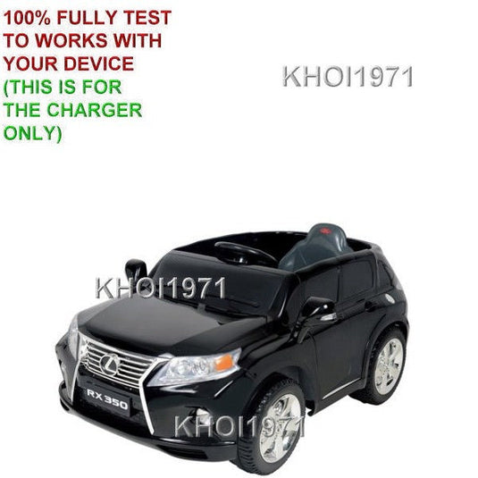 12V Wall Charger AC Adapter for Lexus RX350 Ride-On Toy, Black and White, Model KL-7010F