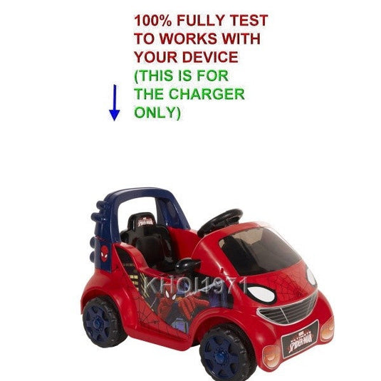 AC Wall Charger Adapter for Dynacraft Spiderman Supercar 6V Ride-On Battery