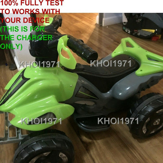 AC Wall Charger Adapter for 6V Battery Compatible with Green and Black ATV Ride-On Quad KL 40050C