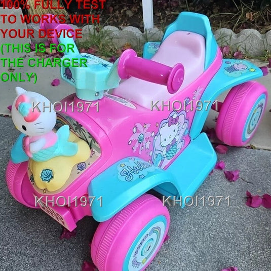 AC Wall Charger Adapter for Hello Kitty Mermaid Ride-On with Bubble Blower