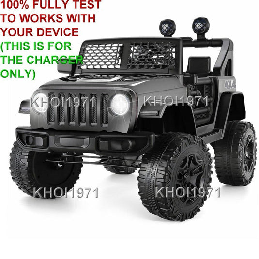 AC Wall Charger Adapter for Kidzone 12V Ride-On Race Car Jeep with Remote Control Battery