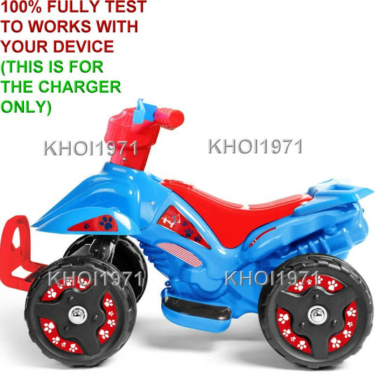 AC Wall Charger Adapter for 6V Ride-On ATV Quad Batteries in Pink and Blue