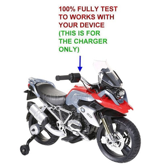 AC Wall Charger Adapter for 6-Volt Ride-On Battery Compatible with BMW Motorcycle Model W348AC