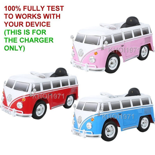 AC Wall Charger Adapter for Rollplay W487AC Volkswagen Bus Type 2 T1 Ride-On Toy