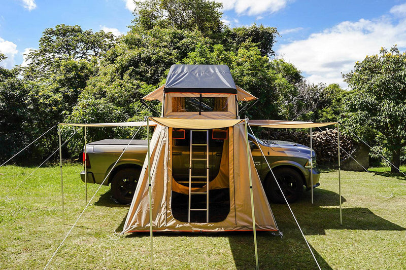 Load image into Gallery viewer, Guana Equipment Wanaka 55" Roof Top Tent Setup With XL Annex
