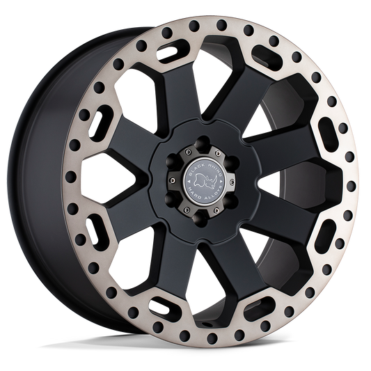 Black Rhino Hard Alloys Warlord Matte Black W/ Machined Dark Tint