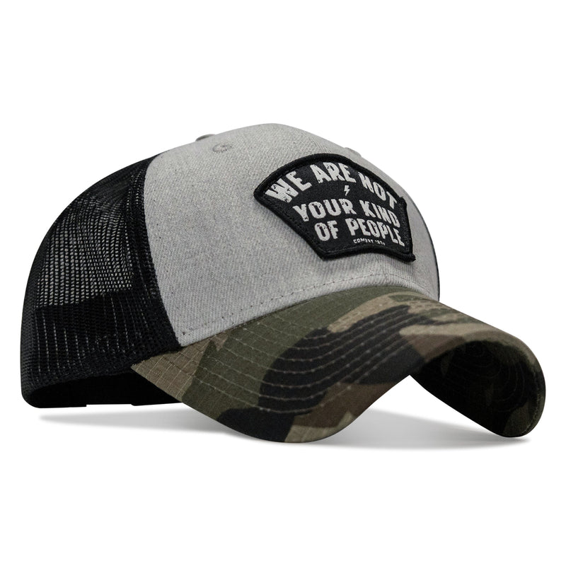 Load image into Gallery viewer, We Are Not Your Kind Of People Patch Original Ripstop Snapback Hat
