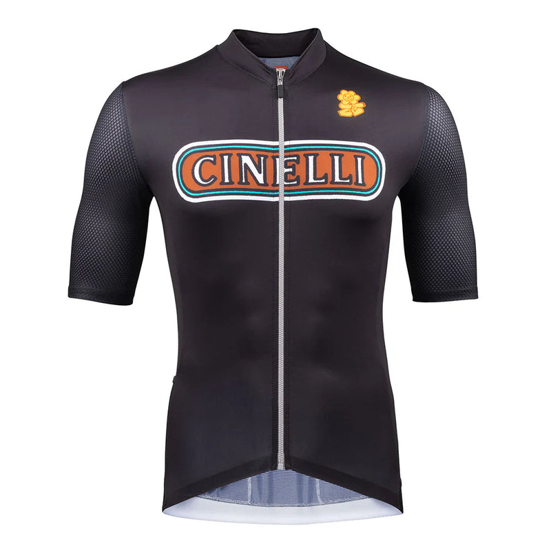 Load image into Gallery viewer, Cinelli Tempo Men&#39;s Cycling Jersey (Black &quot;Cinelli&quot;)

