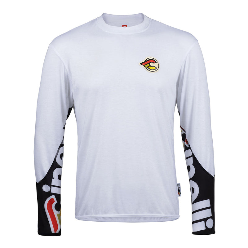 Load image into Gallery viewer, Cinelli Gravel Tech Men&#39;s Long Sleeve T-Shirt (White) 2XL
