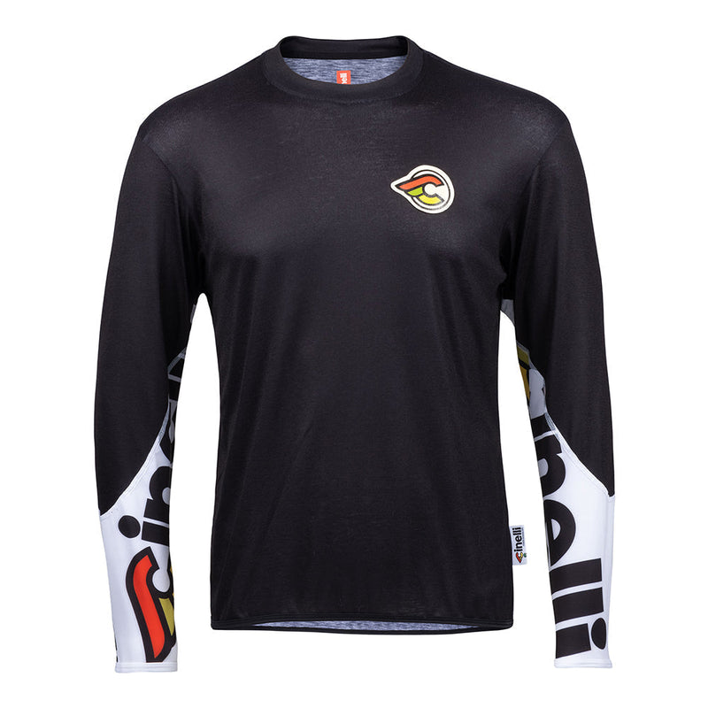 Load image into Gallery viewer, Cinelli Gravel Tech Men&#39;s Long Sleeve T-Shirt (Black) 2XL, 3XL

