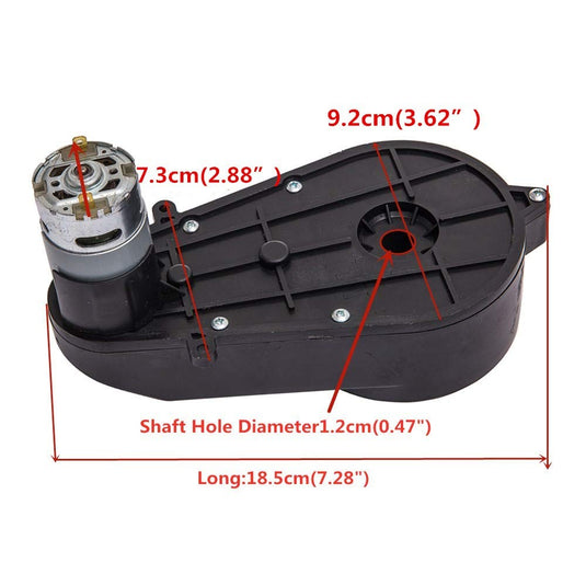 12V 550 High Torque DC Motor with 40000RPM Gearbox for Kids Ride-On Vehicles