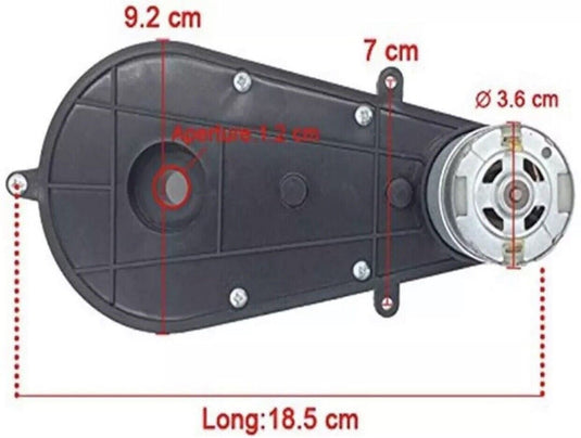 24V 30000RPM DC Motor with Gearbox for Kids Ride-On Car and SUV Parts