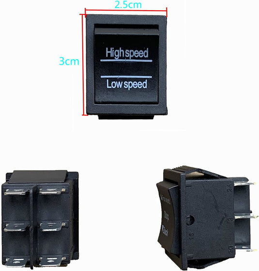 Electric Powered 4-Wheel Replacement with High and Low Speed Switch for Children