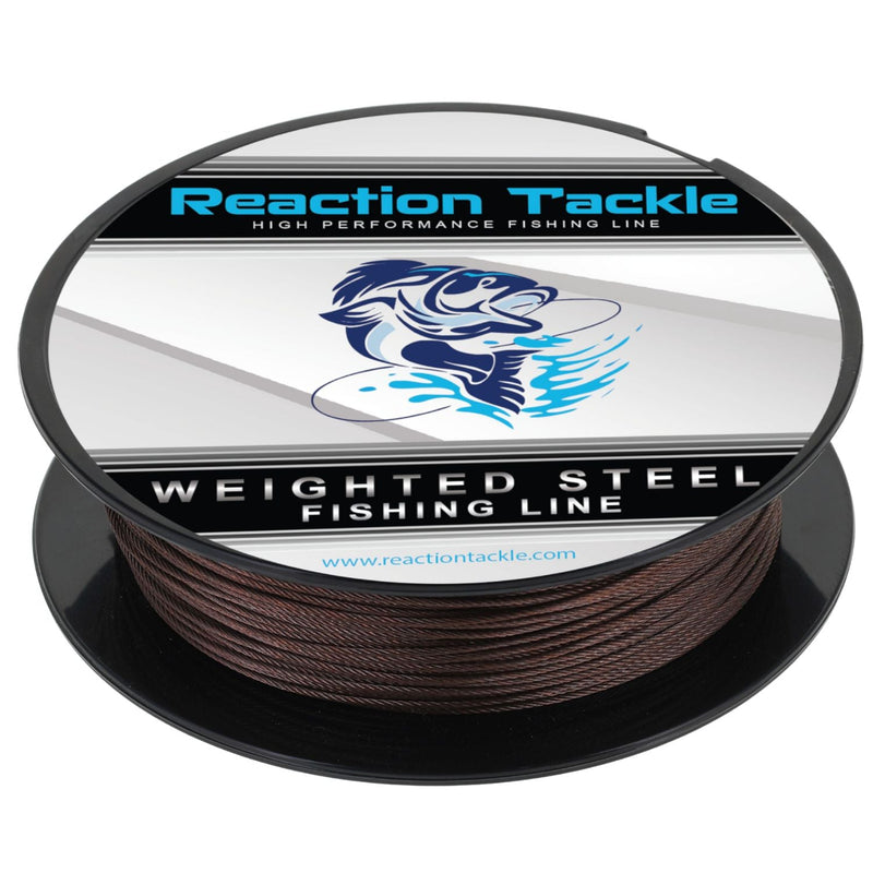 Load image into Gallery viewer, Reaction Tackle Weighted Stainless Steel Trolling Line 45LB- Premium Weighted Fishing Wire
