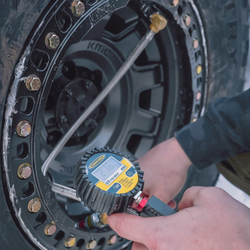 Load image into Gallery viewer, Monster Valve™ Primary - Standard Valve Stem Mount - 5 pack with Ventoso™ RED Tire Inflator Gauge
