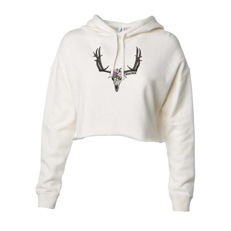 Load image into Gallery viewer, Cream crop hoodie
