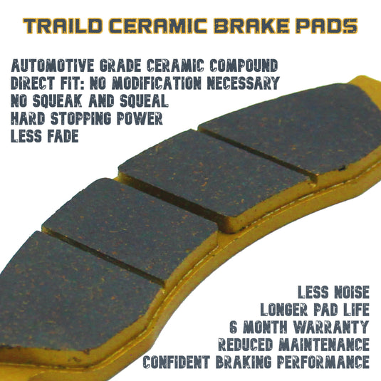 Kawasaki Mule Pro DX/DTX/FX/FXT/FXR/MX 2015-2027 Ceramic Brake Pad Set