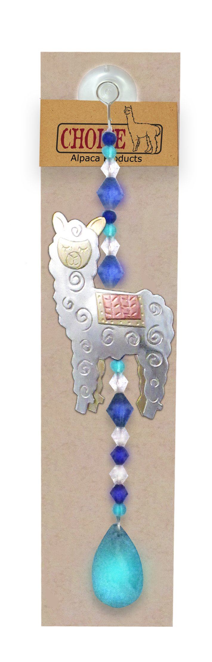 Load image into Gallery viewer, Whimsical Alpaca Suncatcher
