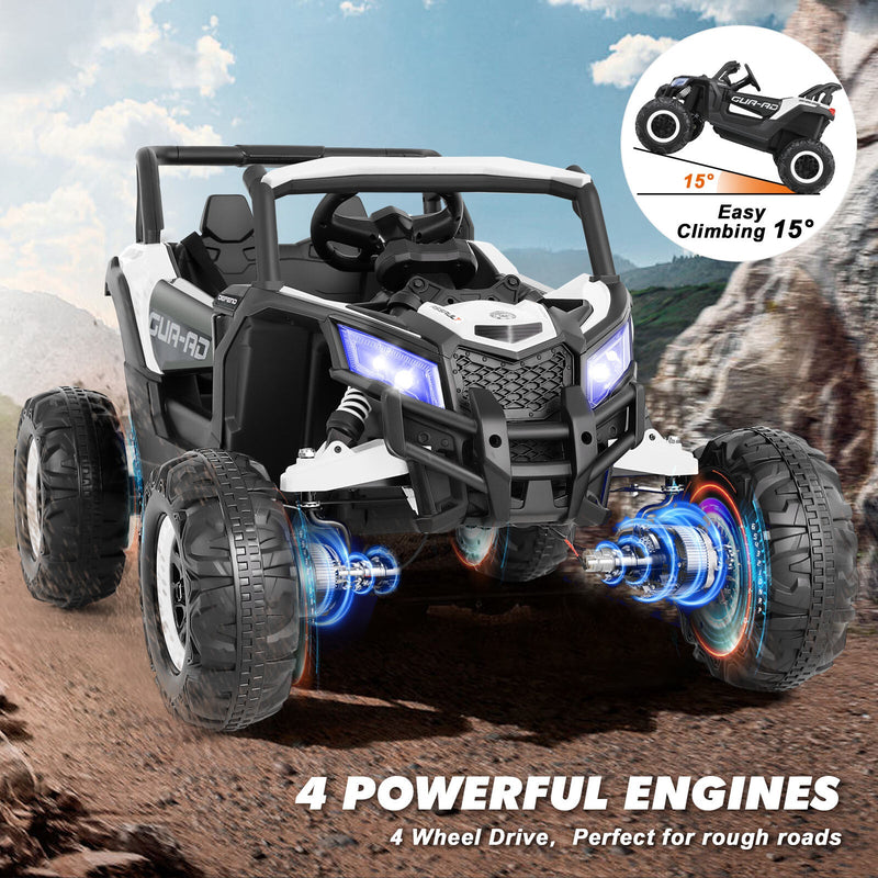 Load image into Gallery viewer, 12V Kids Electric Off-Road UTV Ride-On Vehicle with Music, LED Lights, and Remote Control

