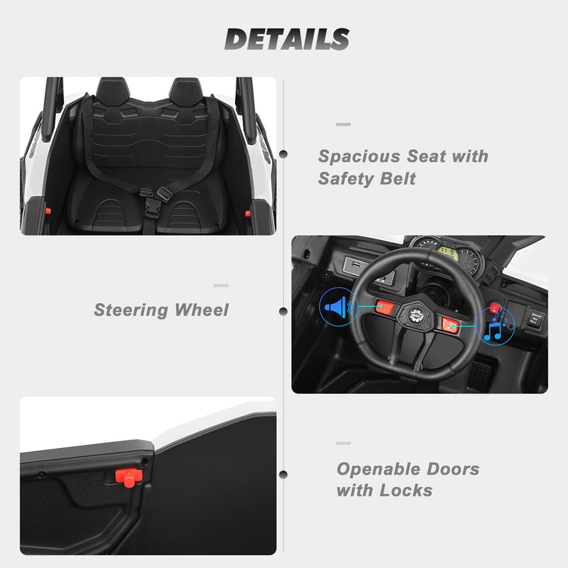 Load image into Gallery viewer, 12V Kids Electric Off-Road UTV Ride-On Vehicle with Music, LED Lights, and Remote Control
