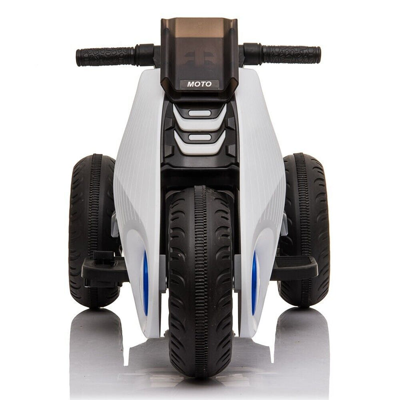 Load image into Gallery viewer, White 3-Wheel Electric Motorcycle for Kids with Dual Drive System
